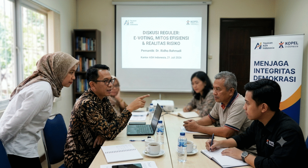 E-Voting Dalam Pemilu : Mitos Efesiensi dan Realitas Risiko gemini generated image h4z2flh4z2flh4z2