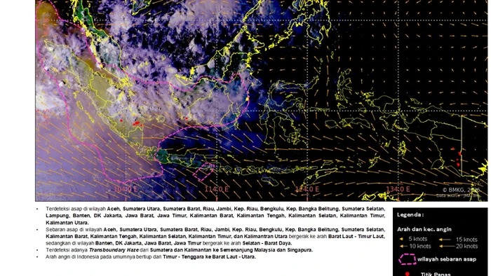 Lintas Pulau Sebaran Asap Karhutla: Citra Satelit BMKG Deteksi Asap Menjangkau Jawa Barat, Udara Bogor Sempat Sentuh Kategori Tidak Sehat image (81)